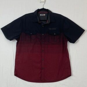 Rivet 61 Button Down Shirt Black Red